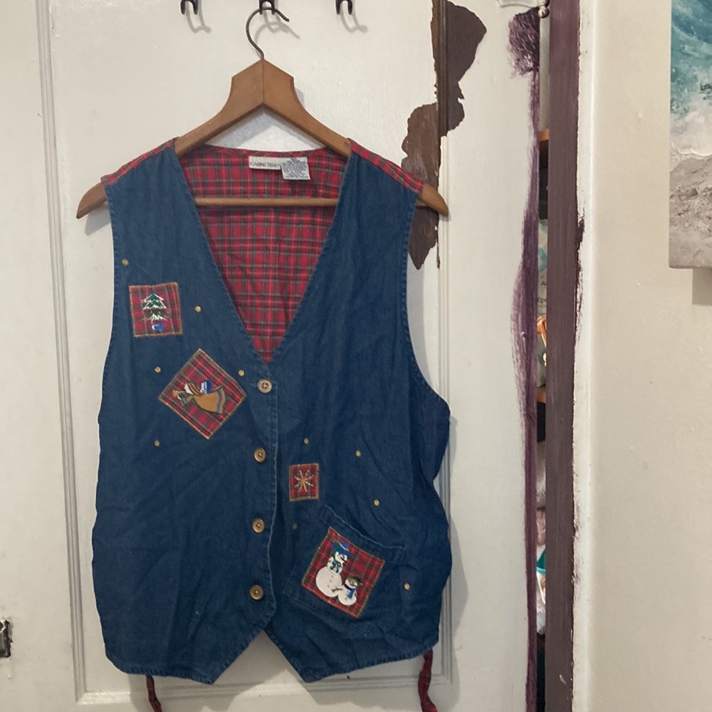 Cabin Creek Women’s Vintage Christmas Vest size 18